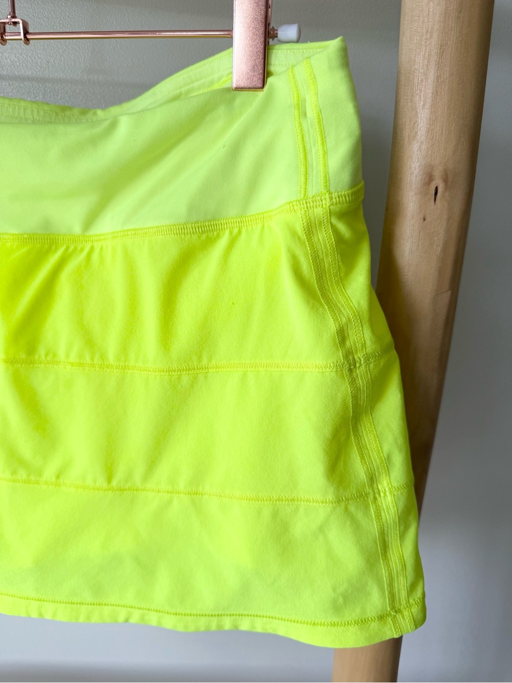Lululemon Pace Rival Mid-Rise Skirt Bike Pickleball Skort Highlight Yellow 8 - Picture 10 of 14